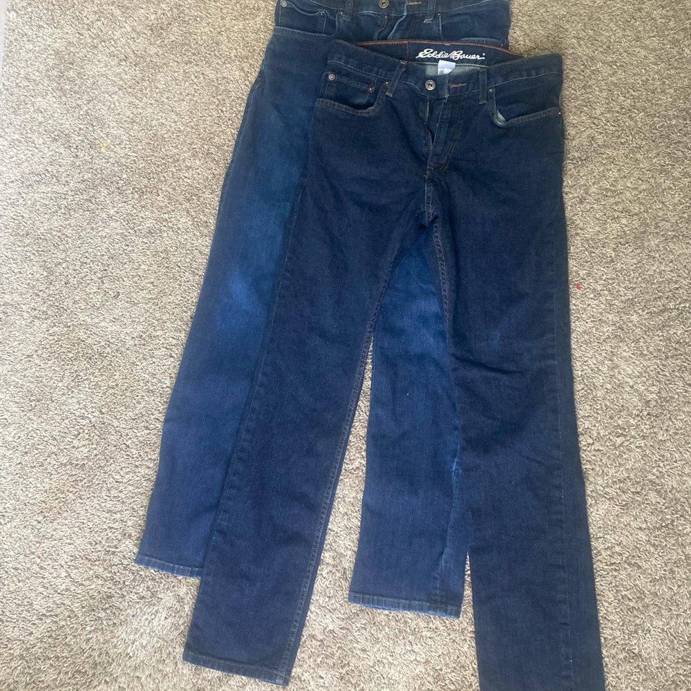 Eddie Bauer Blue Bootcut Jeans Classic Style